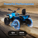 12V Battery-Powered Electric ATV Ride-On for Kids – 4-Wheeler Toy with LED Lighting