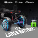 24V Electric 2-Passenger Kids ATV with Remote Control and Knee Pads