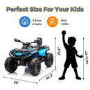 12V Battery-Powered Electric ATV Ride-On for Kids – 4-Wheeler Toy with LED Lighting
