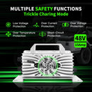 48V Golf Cart Charger, 15 AMP Club Car Battery Charging Station with 3-Pin Round Plug Magic Cars 3