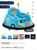 CoComelon 6V Battery-Powered Electric Ride-On Car with Safety Bumper Magic Cars 2