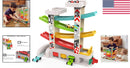 Colorful Toddler Car Ramp Racer Set with 4 Cars Educational Toy for Ages 1-3 Magic Cars 1