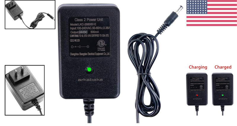 Compact 24V Charger for Ride-On Toys with 100-240V Input and Overcharge Protection Magic Cars 1