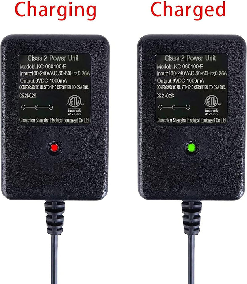 Compact 6V Charger with LED Display Lightweight Design for Kids' Ride-On Toys Magic Cars 3