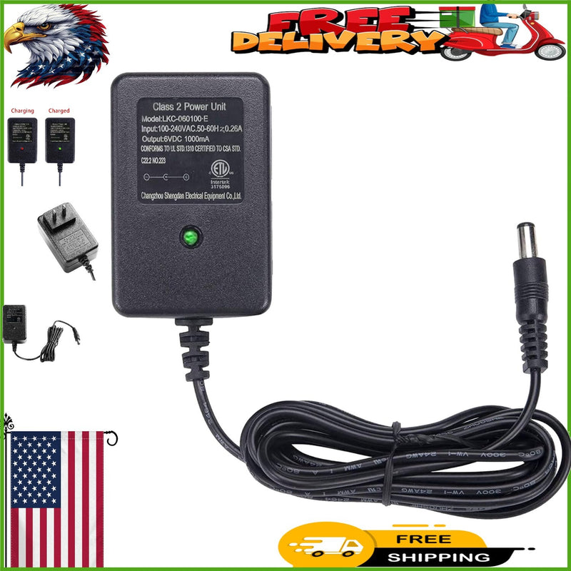 Compact 6V Charger with LED Display Lightweight Design for Kids' Ride-On Toys Magic Cars Variant 0