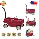 Compact Easy-to-Clean Kids Wagon with Side Storage, 75 lb Capacity Magic Cars 0