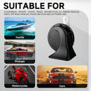 Compact 12V Waterproof Low Tone Car Horn 410Hz Universal Black Magic Cars 2