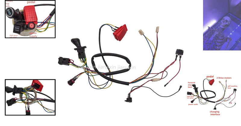 Electric Ride-On Car DIY Accessory Set with Wires and Switch Included Magic Cars 1