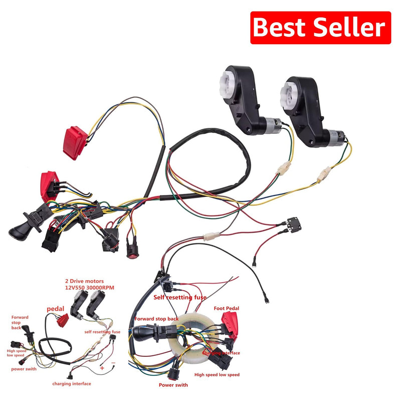 Complete Modification Kit with Gearbox and Wiring for Children’s Electric Cars Magic Cars Variant 0