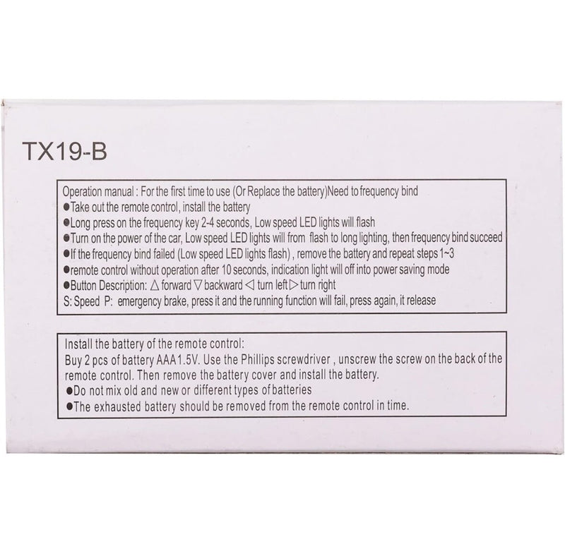 2.4G Bluetooth Remote Control for Electric Car TX19 Magic Cars 2