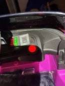 Pink Rhinestone Ride-On Car with Remote Control, Lights, USB, and Music Magic Cars 3