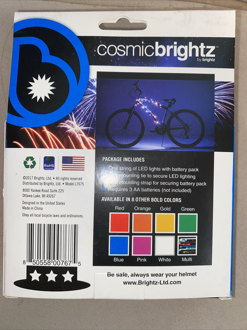 CosmicBrightz Battery-Powered LED Lights for Bikes and Ride-Ons with Red, Blue, and Patriot Colors and Music Features Magic Cars 1