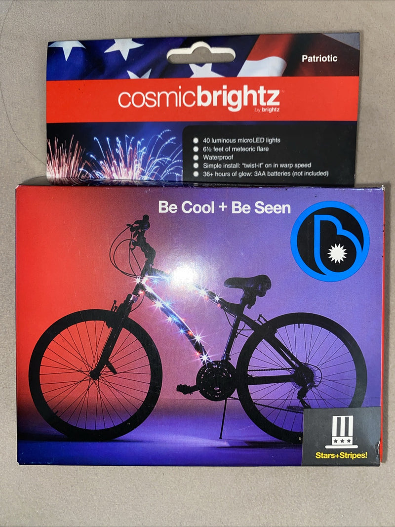CosmicBrightz Battery-Powered LED Lights for Bikes and Ride-Ons with Red, Blue, and Patriot Colors and Music Features Magic Cars Variant 0