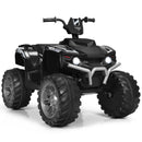 12V Kids 4-Wheeler ATV Quad Ride-On Car with LED Lights and Music, Black Magic Cars 0