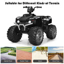 12V Kids 4-Wheeler ATV Quad Ride-On Car with LED Lights and Music, Black Magic Cars 7