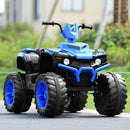 12V Kids 4-Wheel ATV Ride-On Car with LED Lights and Music, Navy Magic Cars 4
