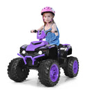 12V Kids 4-Wheeler ATV Ride-On Car with LED Lights and Music Purple Magic Cars 10