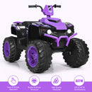 12V Kids 4-Wheeler ATV Ride-On Car with LED Lights and Music Purple Magic Cars 6