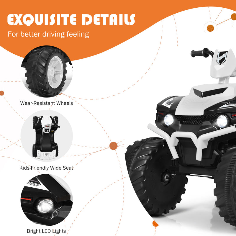 12V Kids 4-Wheeler ATV Quad Ride-On Car with LED Lights and Music Magic Cars 9