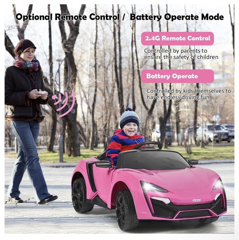 12V Kids Electric Ride-On Car with 2.4G Remote Control, Lights, MP3, and Openable Doors Magic Cars 4
