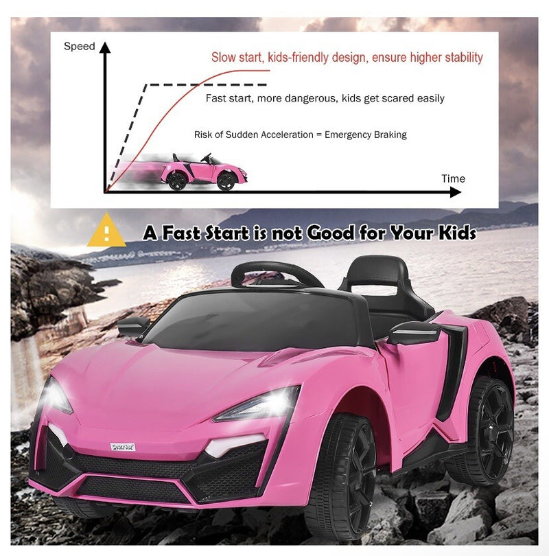 12V Kids Electric Ride-On Car with 2.4G Remote Control, Lights, MP3, and Openable Doors Magic Cars 6