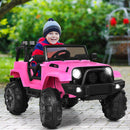 12V Kids Ride-On Truck Car with Remote Control, MP3, Music, and LED Lights in Pink Magic Cars 3