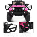 12V Kids Ride-On Truck Car with Remote Control, MP3, Music, and LED Lights in Pink Magic Cars 6