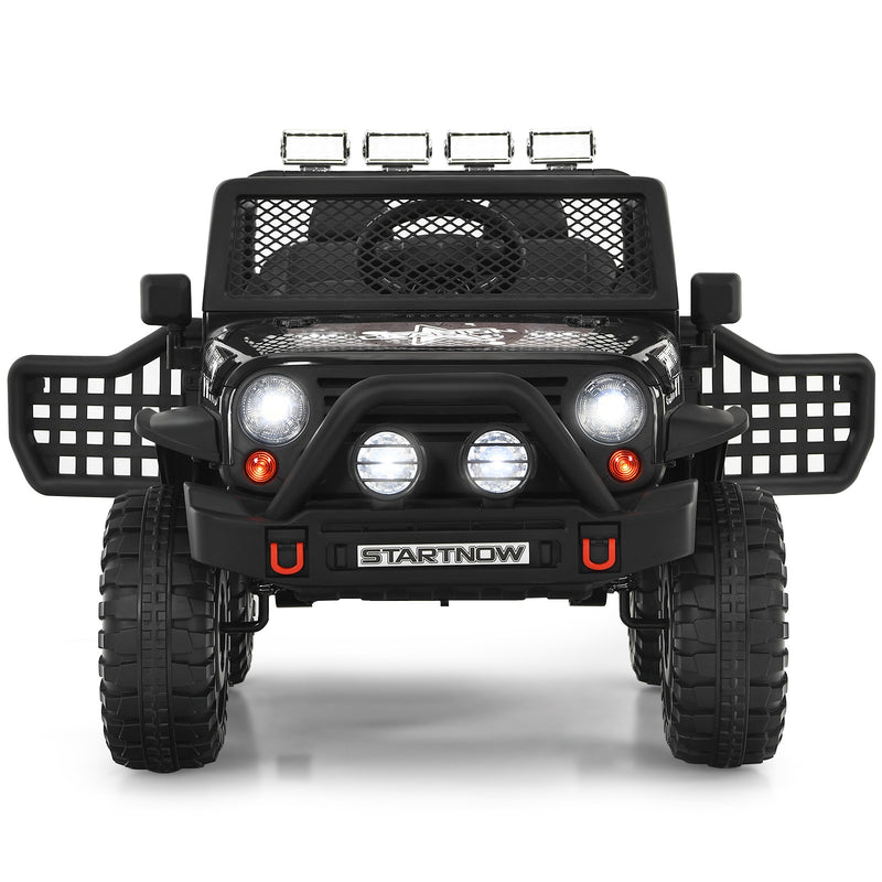 12V Kids Electric Ride-On Truck with Remote Control, Lights, and Music - Black Magic Cars 9