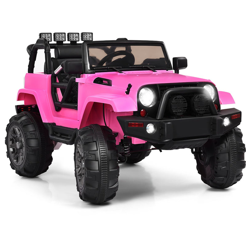 12V Kids Pink Remote Control Truck Car with MP3 Music and LED Lights Toy Magic Cars 6