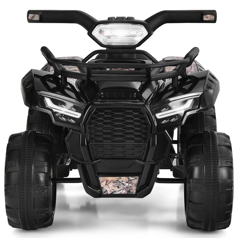 6V Kids Electric Ride-On ATV Quad Toy Car with LED Lights and MP3 Player Black Magic Cars 10