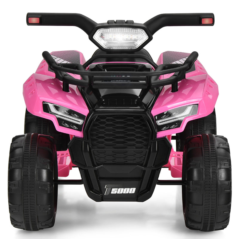 6V Electric Kids ATV Ride-On Quad Toy Car for Toddlers with LED Lights and MP3 Pink Magic Cars 10
