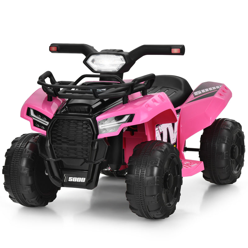 6V Electric Kids ATV Ride-On Quad Toy Car for Toddlers with LED Lights and MP3 Pink Magic Cars Variant 0