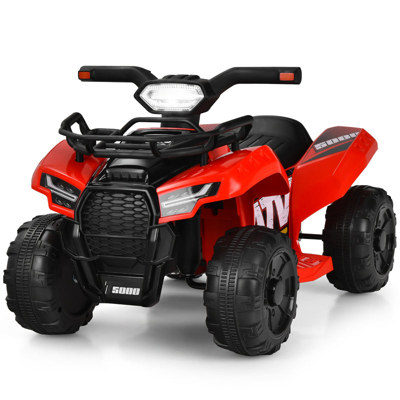 6V Electric Kids ATV Ride-On Quad Toy Car with LED Lights and MP3 Player, Red Magic Cars 0