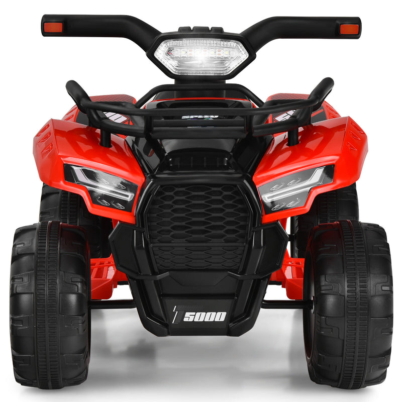 6V Electric Kids ATV Ride-On Quad Toy Car with LED Lights and MP3 Player, Red Magic Cars 10