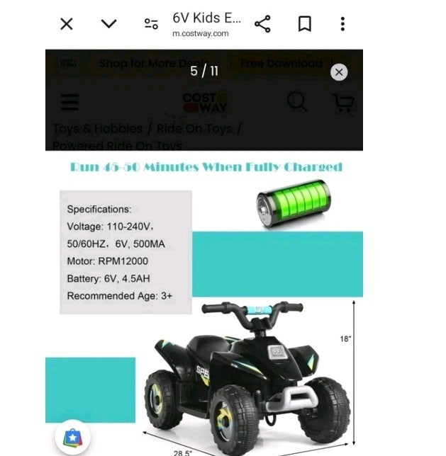 6V Kids Electric 4-Wheel ATV Ride-On Toy Magic Cars 2