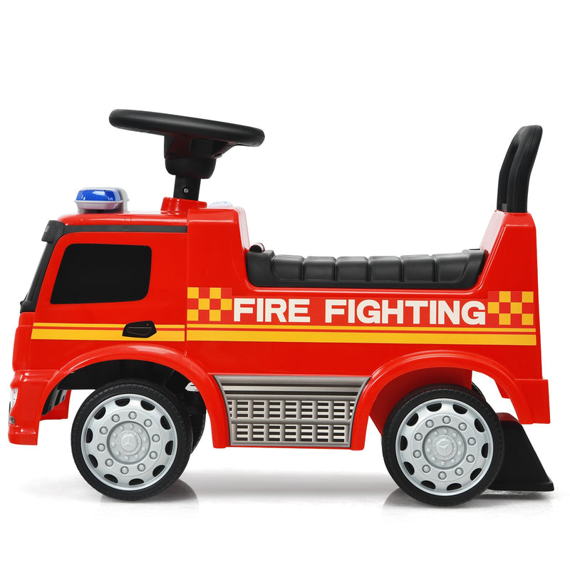 Kids Licensed Mercedes Benz Red Fire Engine Push and Ride-On Racer Toy Magic Cars 11