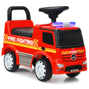 Kids Licensed Mercedes Benz Red Fire Engine Push and Ride-On Racer Toy Magic Cars Variant 0