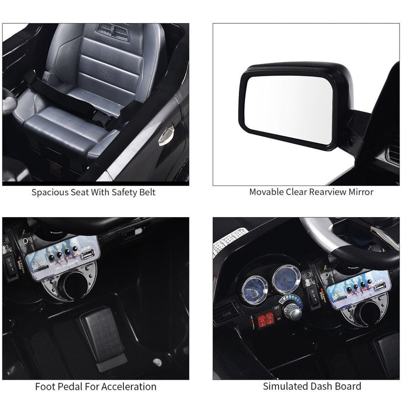 6V Electric Ride-On Mercedes ML350 Car with Remote Control in Black Magic Cars 6