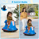 Costzon Blue 12V Ride-On Bumper Car for Kids with Dual Joystick Control Magic Cars 1