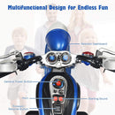 Blue 6V Chopper Motorcycle for Kids with Horn and Headlight Magic Cars 2