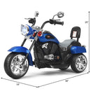 Blue 6V Chopper Motorcycle for Kids with Horn and Headlight Magic Cars 4