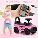 CPSIA Approved Pink Police Ride-On Car with Hidden Storage for Ages 1-3 Magic Cars 4