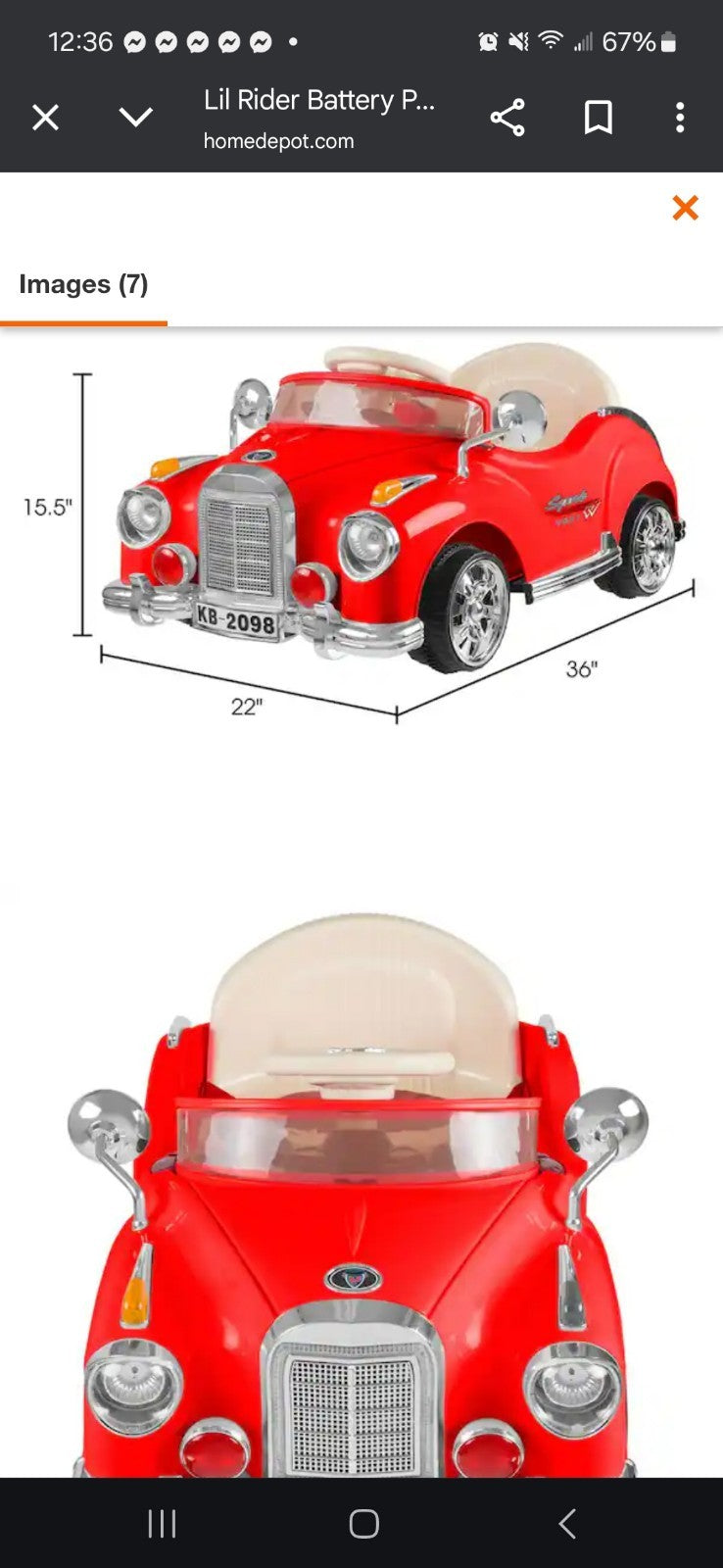 Battery-Powered Classic Coupe Ride-On Car with Remote Control for Kids Ages 2 to 4 Magic Cars 5
