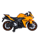 12V Orange Ride-On Motorcycle for Kids - Perfect for Boys and Girls