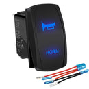 12V Blue LED Momentary Rocker Horn Button Switch with Polarity Protection Magic Cars 0