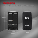 12V Blue LED Momentary Rocker Horn Button Switch with Polarity Protection Magic Cars 4