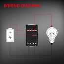 12V Blue LED Momentary Rocker Horn Button Switch with Polarity Protection Magic Cars 5