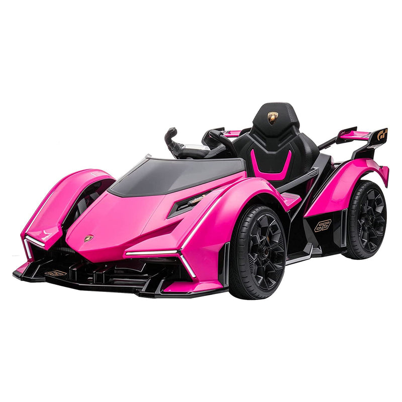Pink Lamborghini Gran Turismo V12 Battery-Powered Ride-On Toy for Parts Magic Cars 0