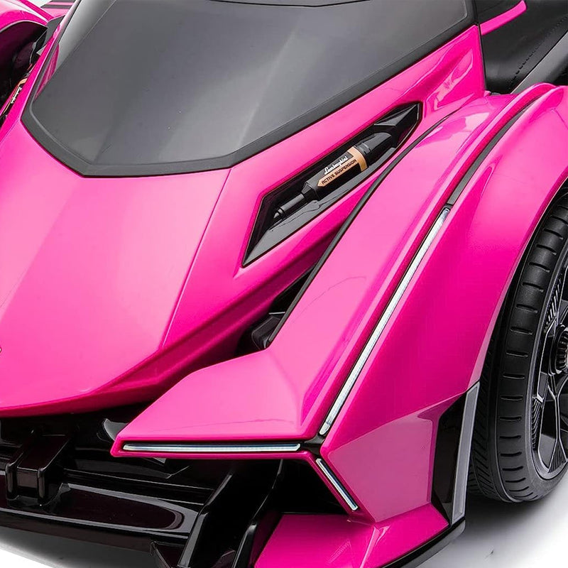 Pink Lamborghini Gran Turismo V12 Battery-Powered Ride-On Toy for Parts Magic Cars 4