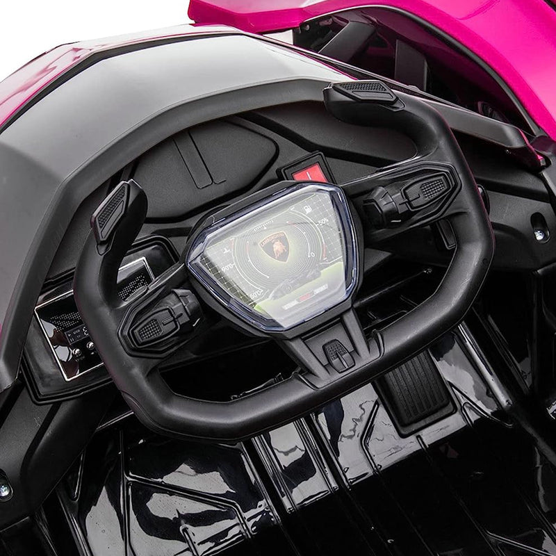 Pink Lamborghini Gran Turismo V12 Battery-Powered Ride-On Toy for Parts Magic Cars 7